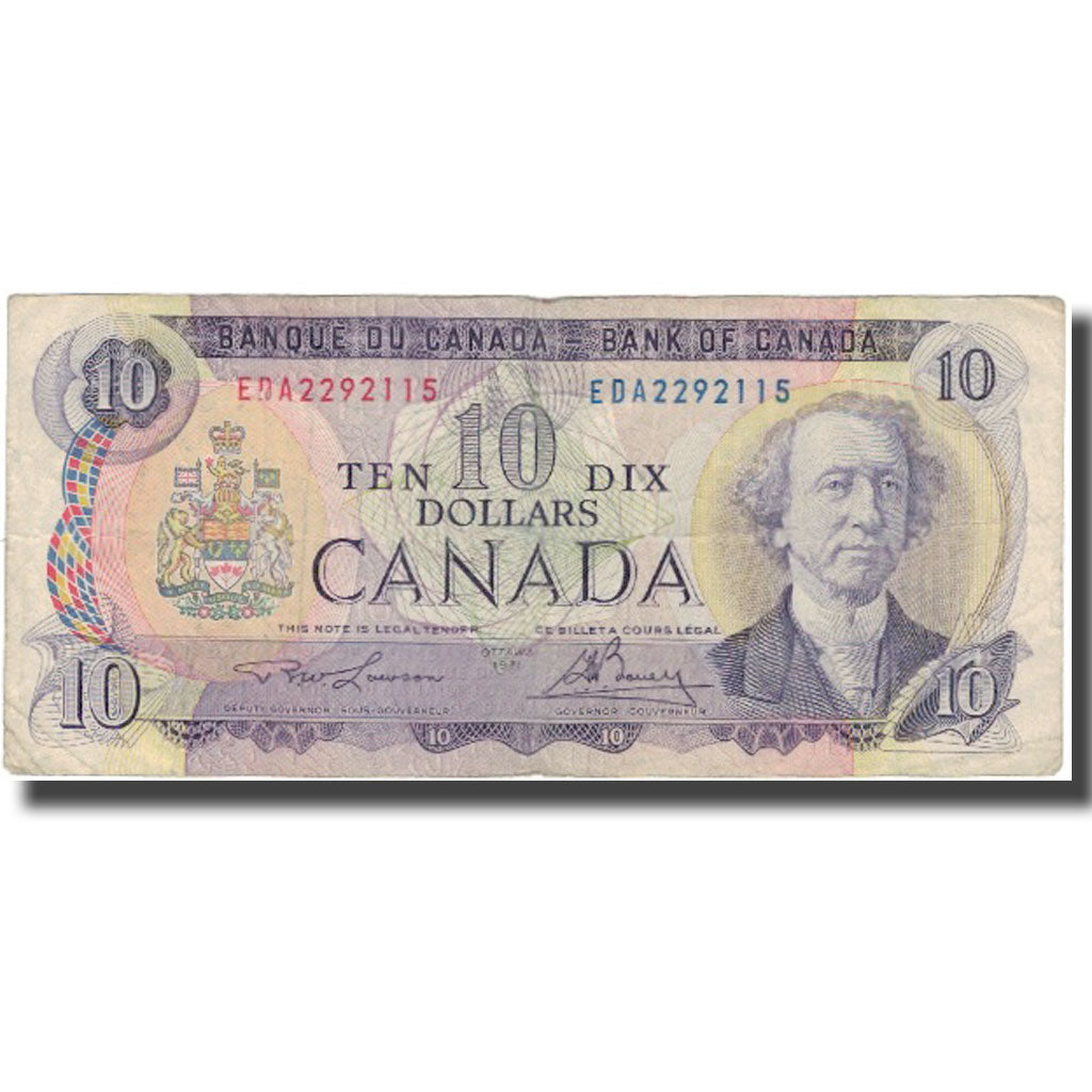 Billet, Canada, 10 Dollars, 1971, KM:88c, TB