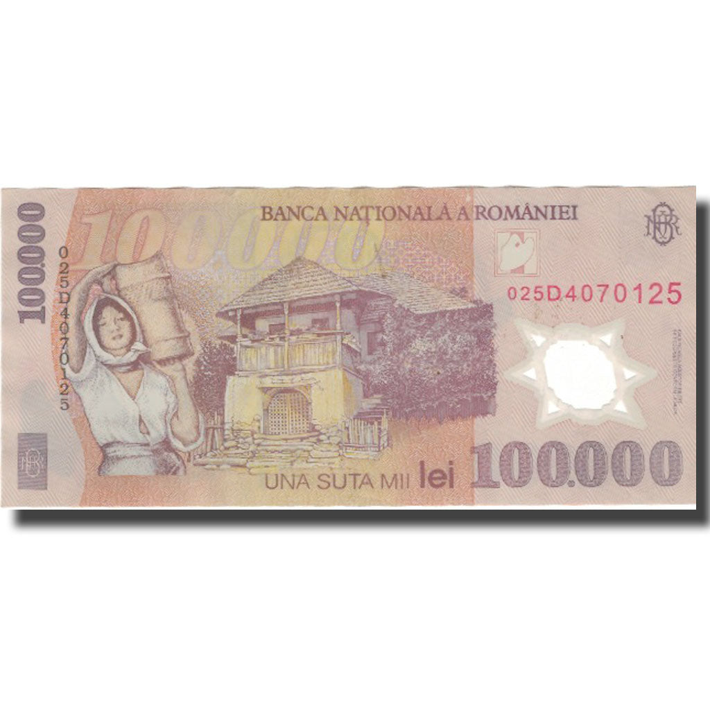 Geldschein, Rumänien, 100,000 Lei, 2001, KM:114a, VZ