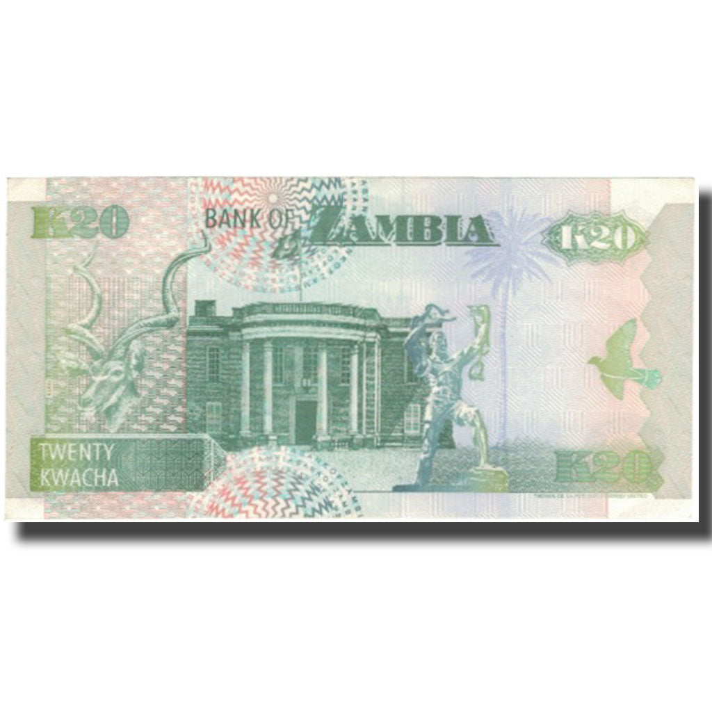 Banknote, Zambia, 20 Kwacha, 1992, KM:36a, AU(55-58)