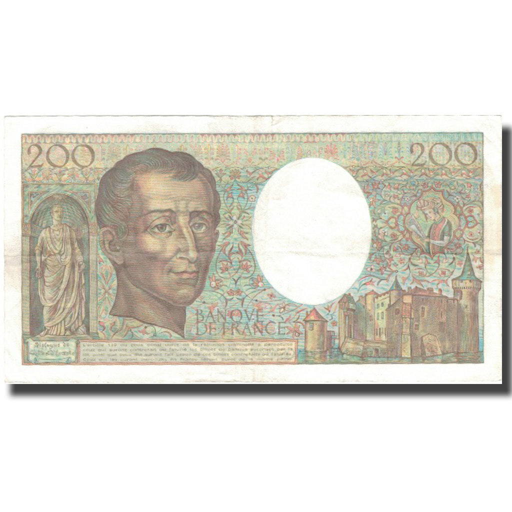 Francia, 200 Francs, Montesquieu, 1986, MBC, Fayette:70.6, KM:155a