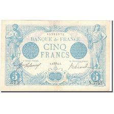 France, 5 Francs, Bleu, 1914, 1914-04-01, VF(30-35), Fayette:02.22, KM:70