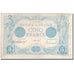 Francja, 5 Francs, Bleu, 1916, 1916-11-13, VF(20-25), Fayette:2.45, KM:70
