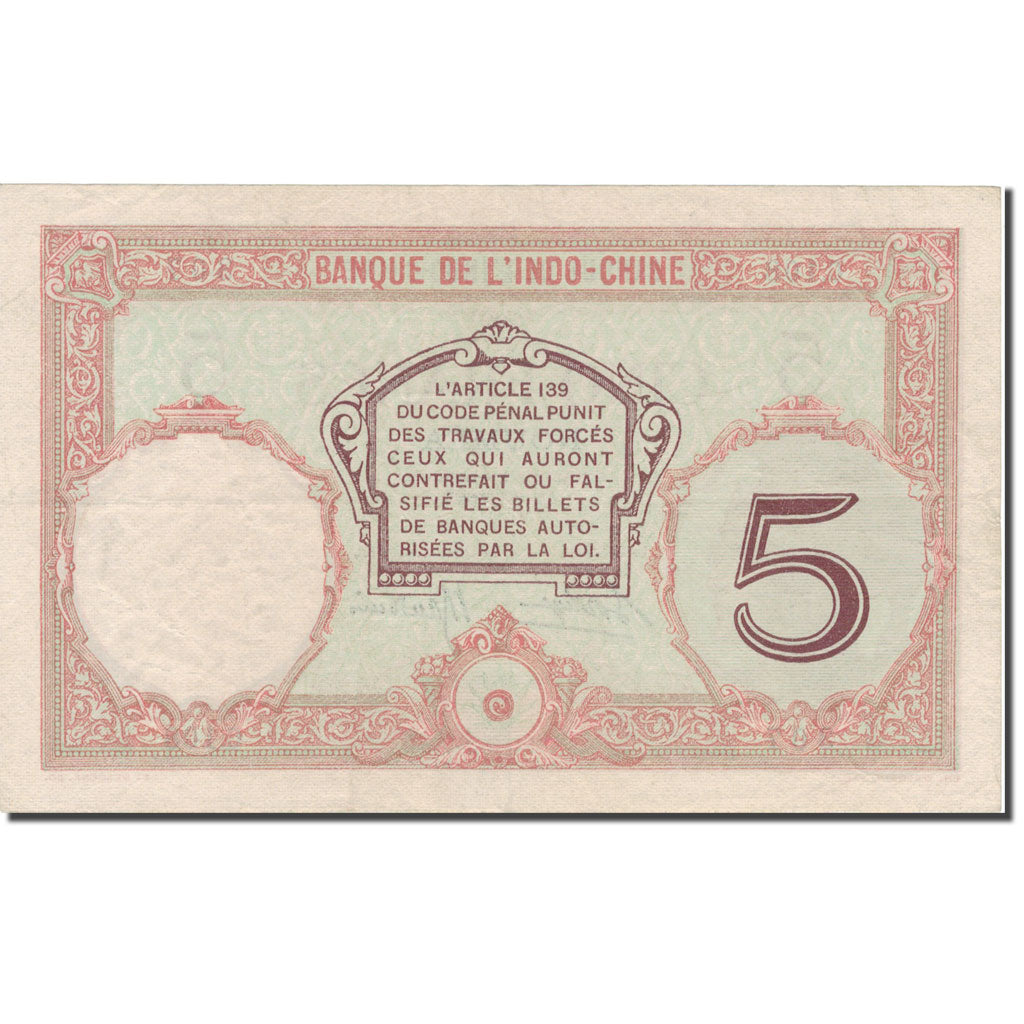 Billet, Nouvelle-Calédonie, 5 Francs, 1926, Undated (1926), KM:36b, TTB
