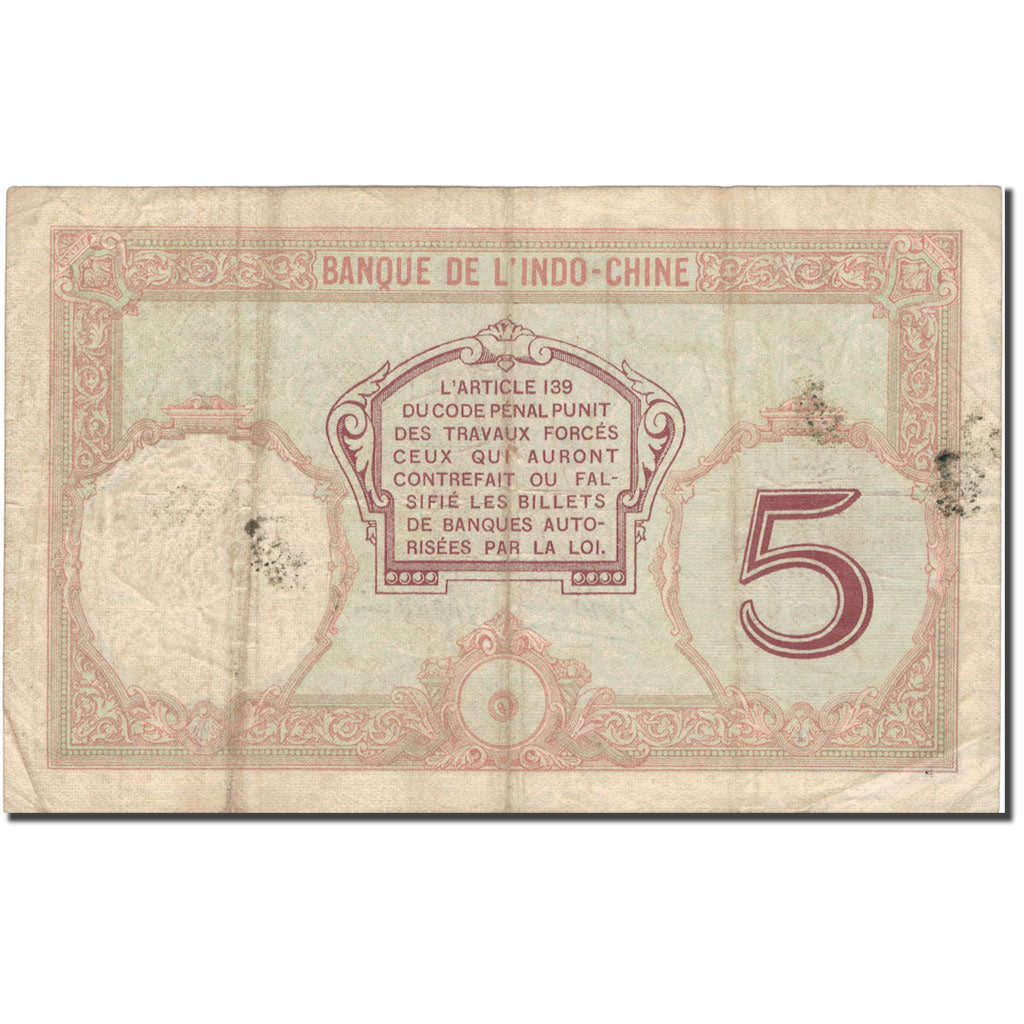 Banconote, Nuove Ebridi, 5 Francs, 1926, Undated (1926), KM:4a, MB