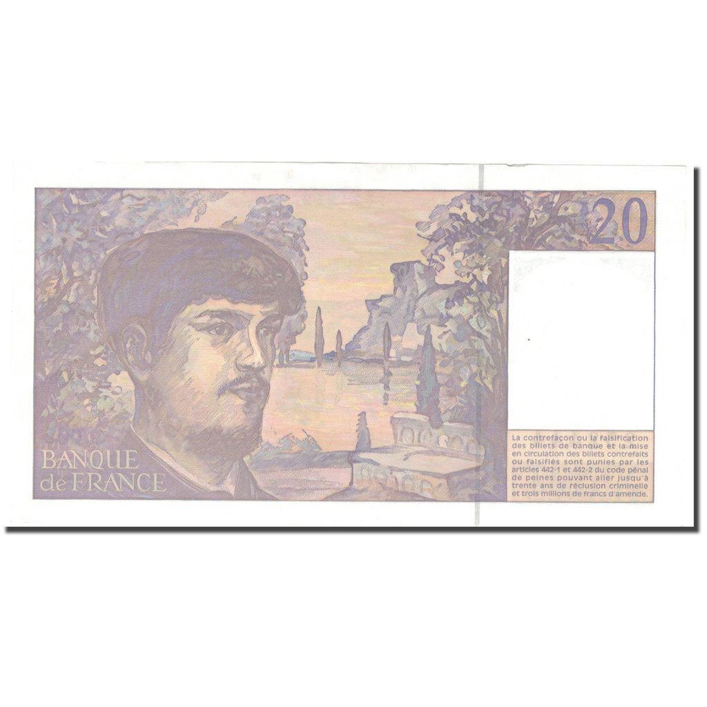 Francia, 20 Francs, Debussy, 1997, EBC, Fayette:66ter.02A62, KM:151i