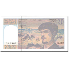 Frankreich, 20 Francs, Debussy, 1997, UNZ-, Fayette:66ter.02A62, KM:151i