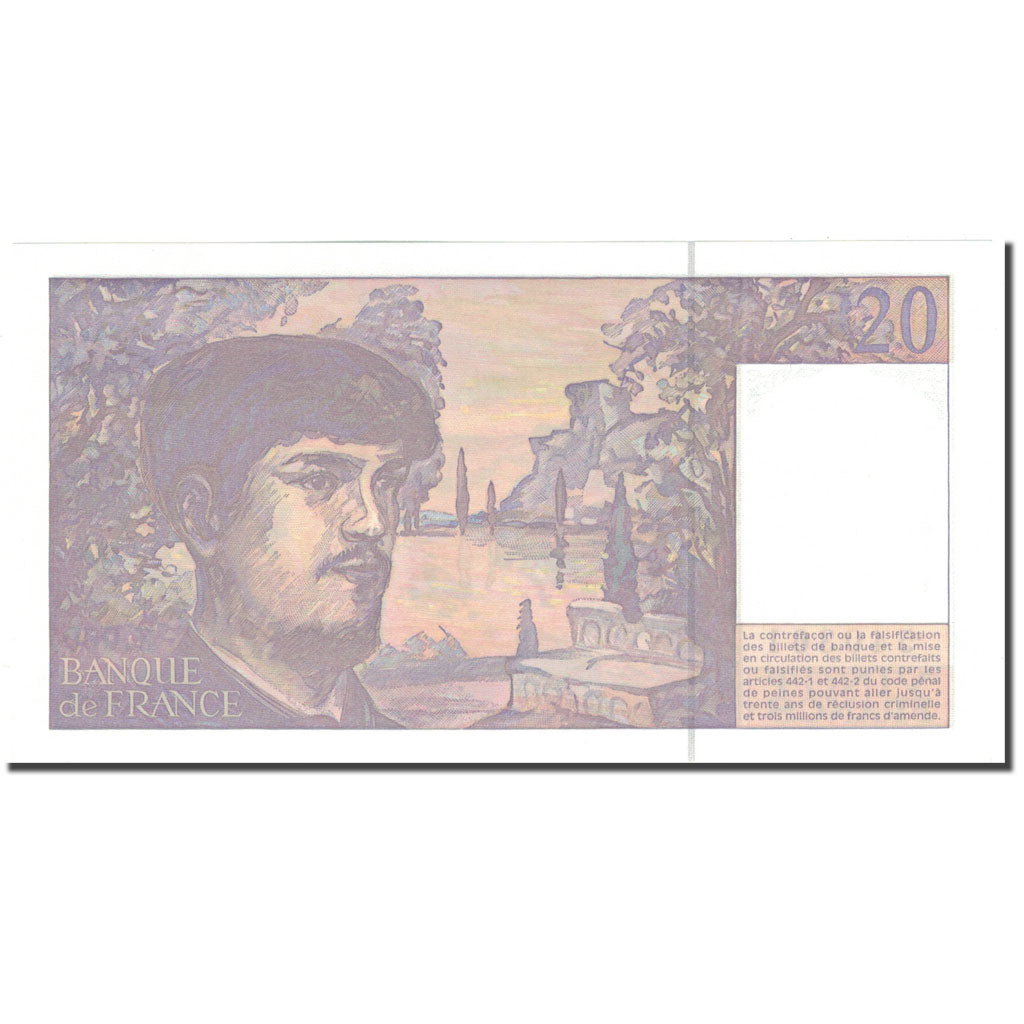Frankreich, 20 Francs, Debussy, 1997, UNZ-, Fayette:66ter.02A62, KM:151i