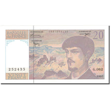 France, 20 Francs, Debussy, 1997, SPL, Fayette:66ter.02A62, KM:151i