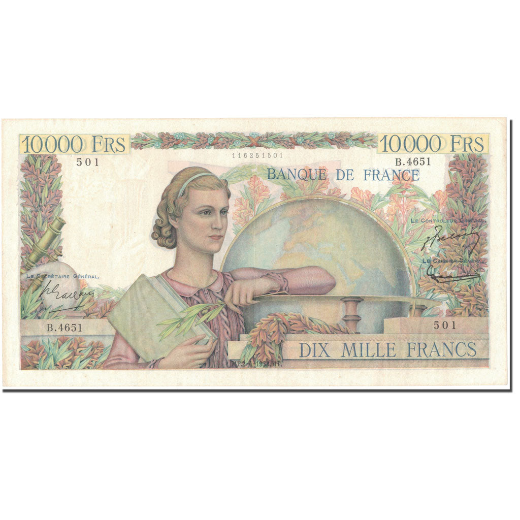 Francja, 10,000 Francs, Génie Français, 1953, 1953-04-02, EF(40-45)