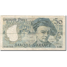 Francia, 50 Francs, Quentin de La Tour, 1983, BC, Fayette:67.9, KM:152b