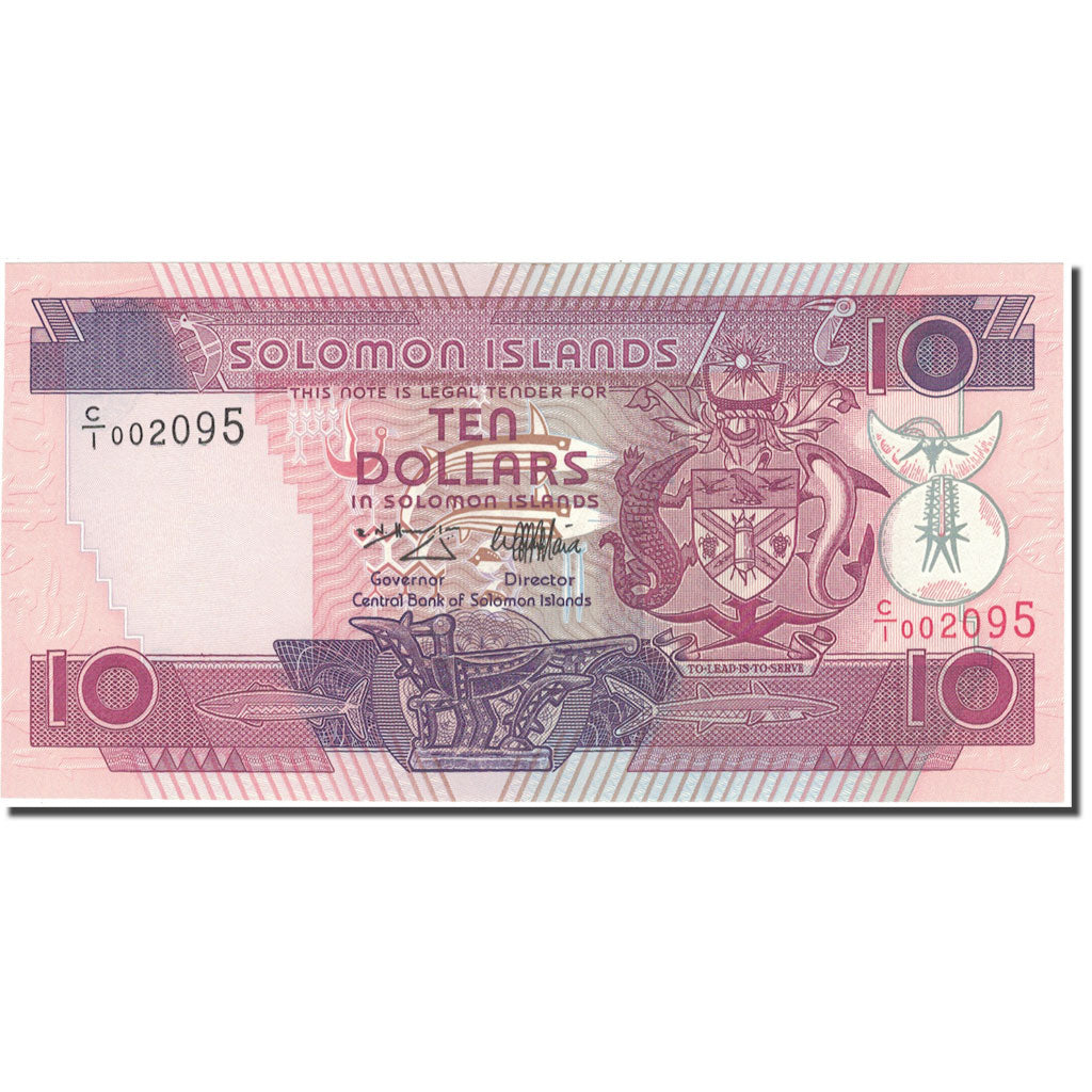 Billet, Îles Salomon, 10 Dollars, 1996-1997, Undated (1996), KM:20, NEUF