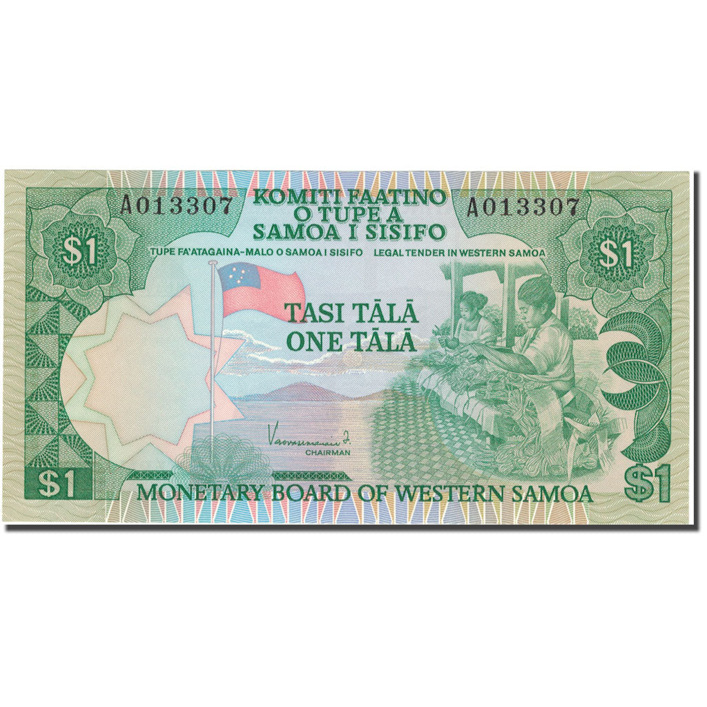 Geldschein, Westsamoa, 1 Tala, KM:19, UNZ