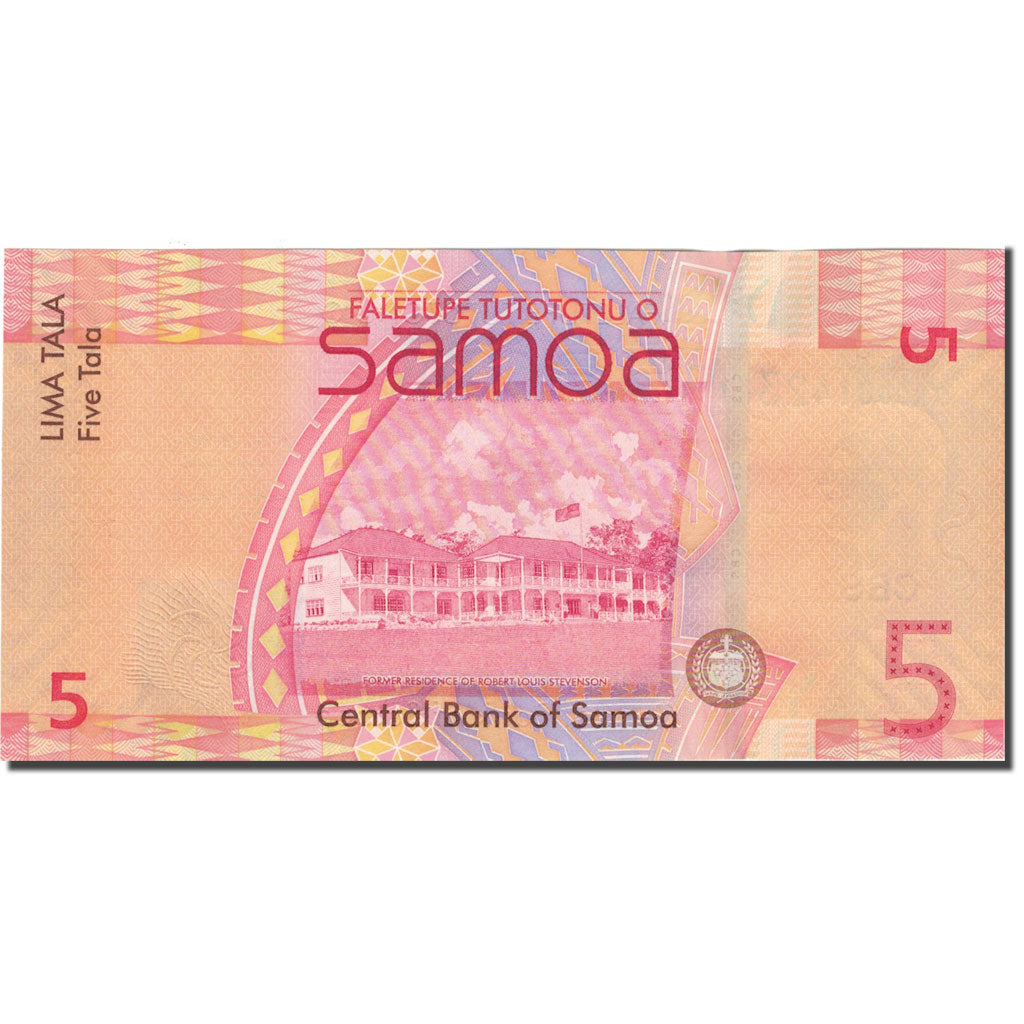 Banknot, Samoa Zachodnia, 5 Tala, 2008, 2008, KM:38a, UNC(65-70)