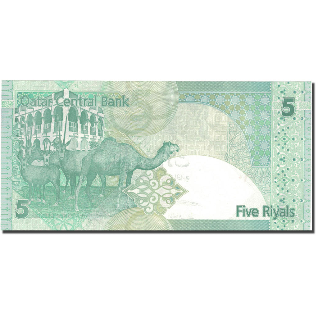 Banknot, Katar, 5 Riyals, Undated (2003), KM:21, UNC(65-70)
