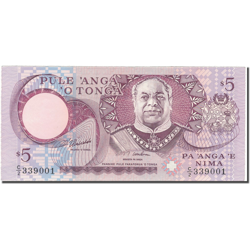 Banconote, Tonga, 5 Pa'anga, 1992-1995, KM:27, FDS