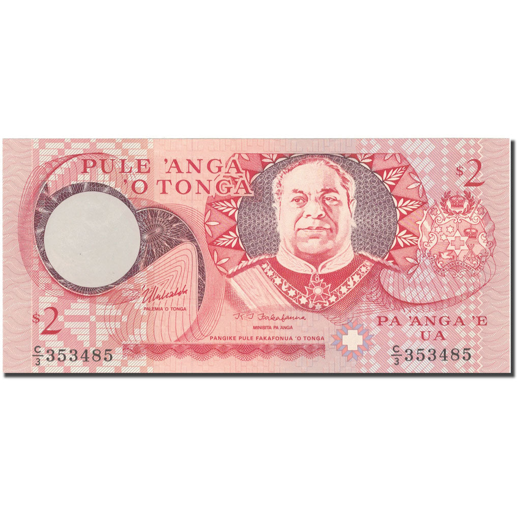 Geldschein, Tonga, 2 Pa'anga, 1992-1995, KM:26, UNZ