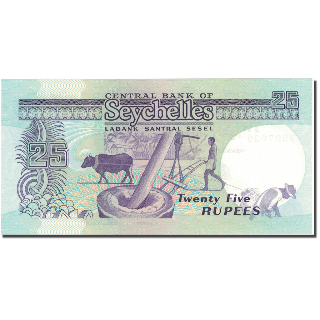 Geldschein, Seychelles, 25 Rupees, 1989, 1989, KM:33, UNZ