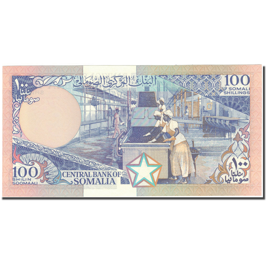 Billet, Somalie, 100 Shilin = 100 Shillings, 1989, 1989, KM:35d, NEUF