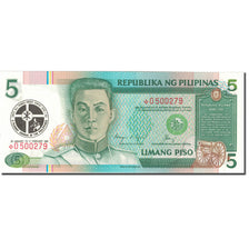 Geldschein, Philippinen, 5 Piso, 1991, 1991, KM:179, UNZ-
