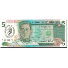 Banknote, Philippines, 5 Piso, 1990, 1990, KM:178a, UNC(63)