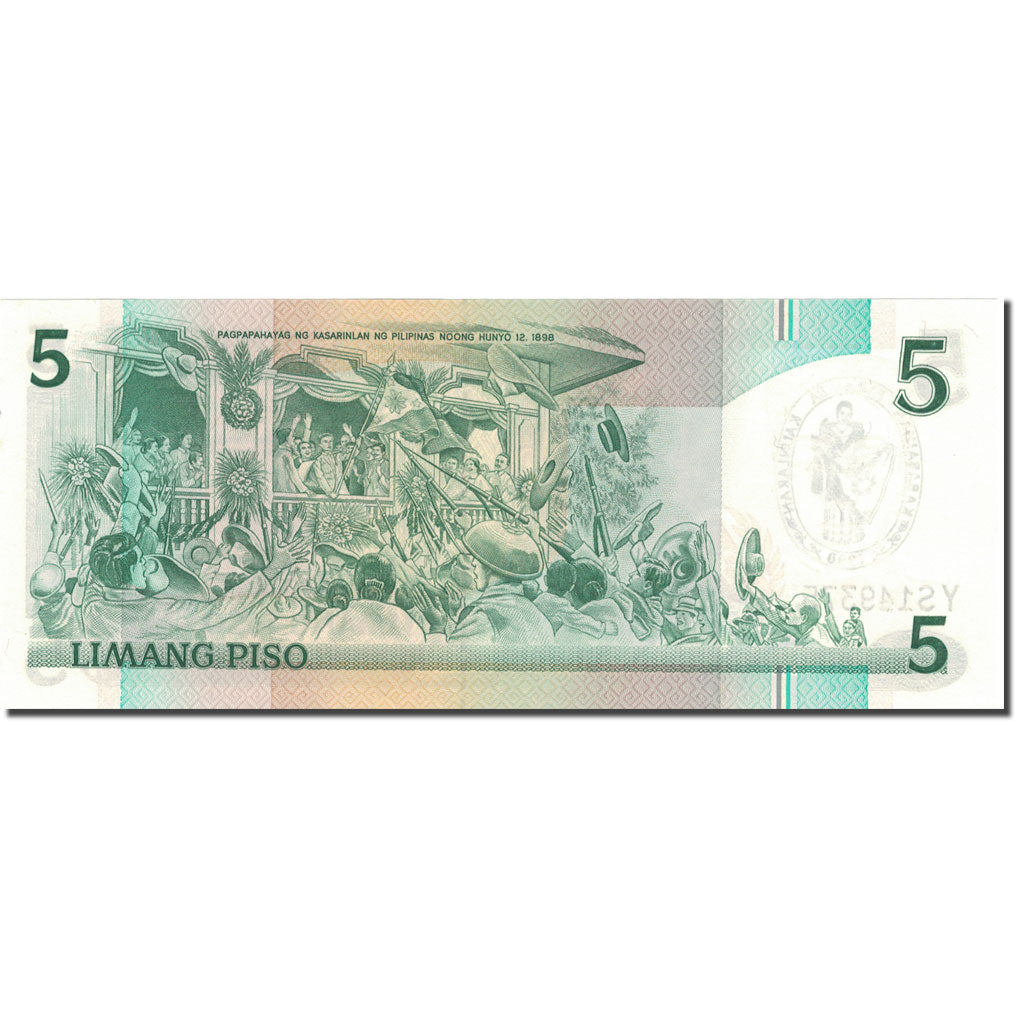 Banknote, Philippines, 5 Piso, 1990, 1990, KM:178a, UNC(63)