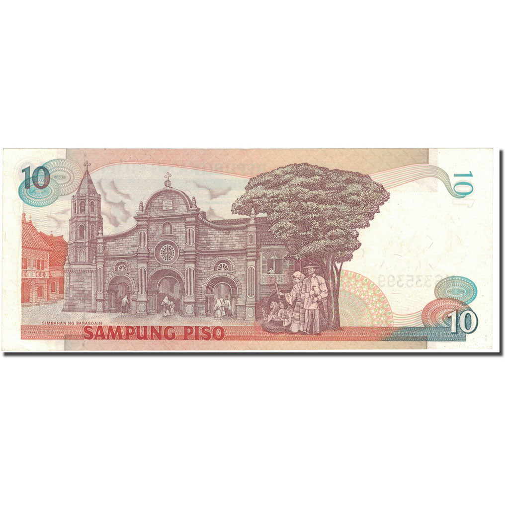 Banconote, Filippine, 10 Piso, Undated (1985-94), KM:169b, SPL