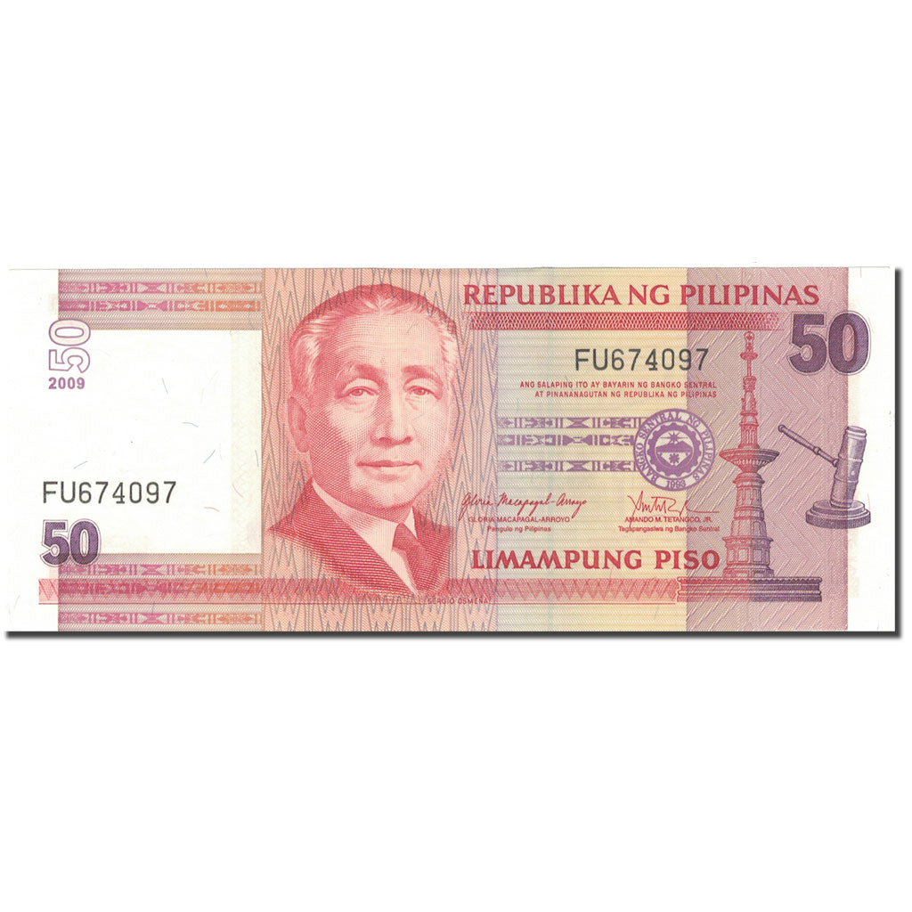 Billete, 50 Piso, 2009, Filipinas, 2009, KM:193b, SC+