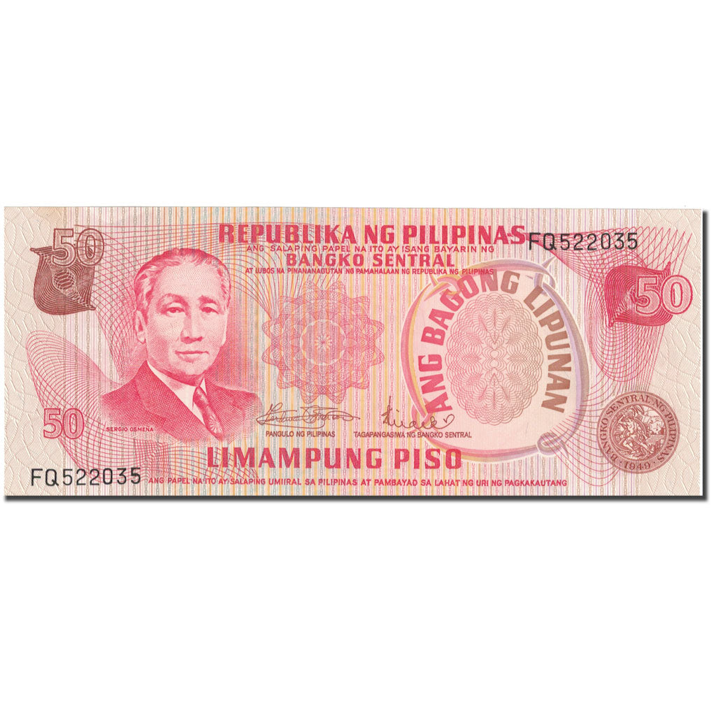 Banknot, Filipiny, 50 Piso, KM:163b, UNC(60-62)