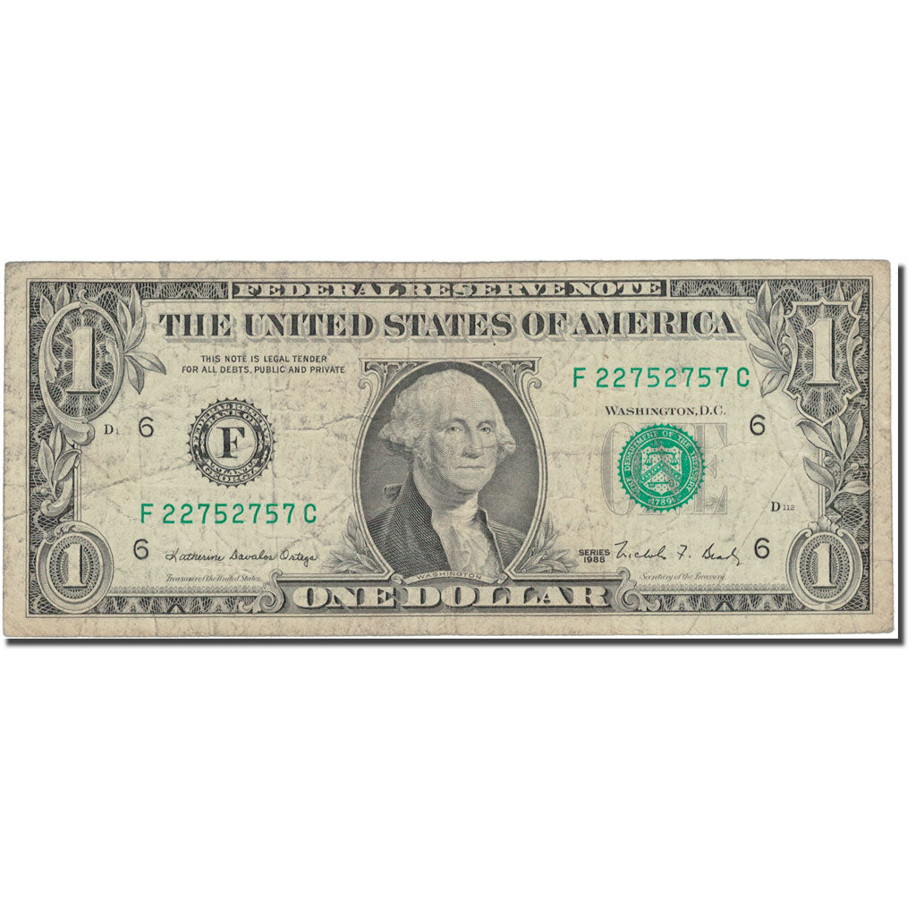 Banconote, Stati Uniti, 1 Dollar, 1988, KM:3845, MB