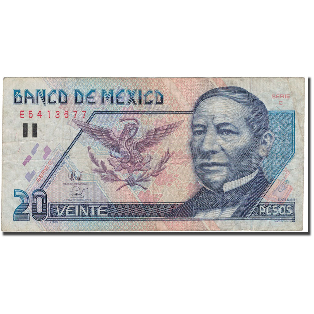 Billete, 20 Pesos, 2001, México, 2001, KM:116a, BC