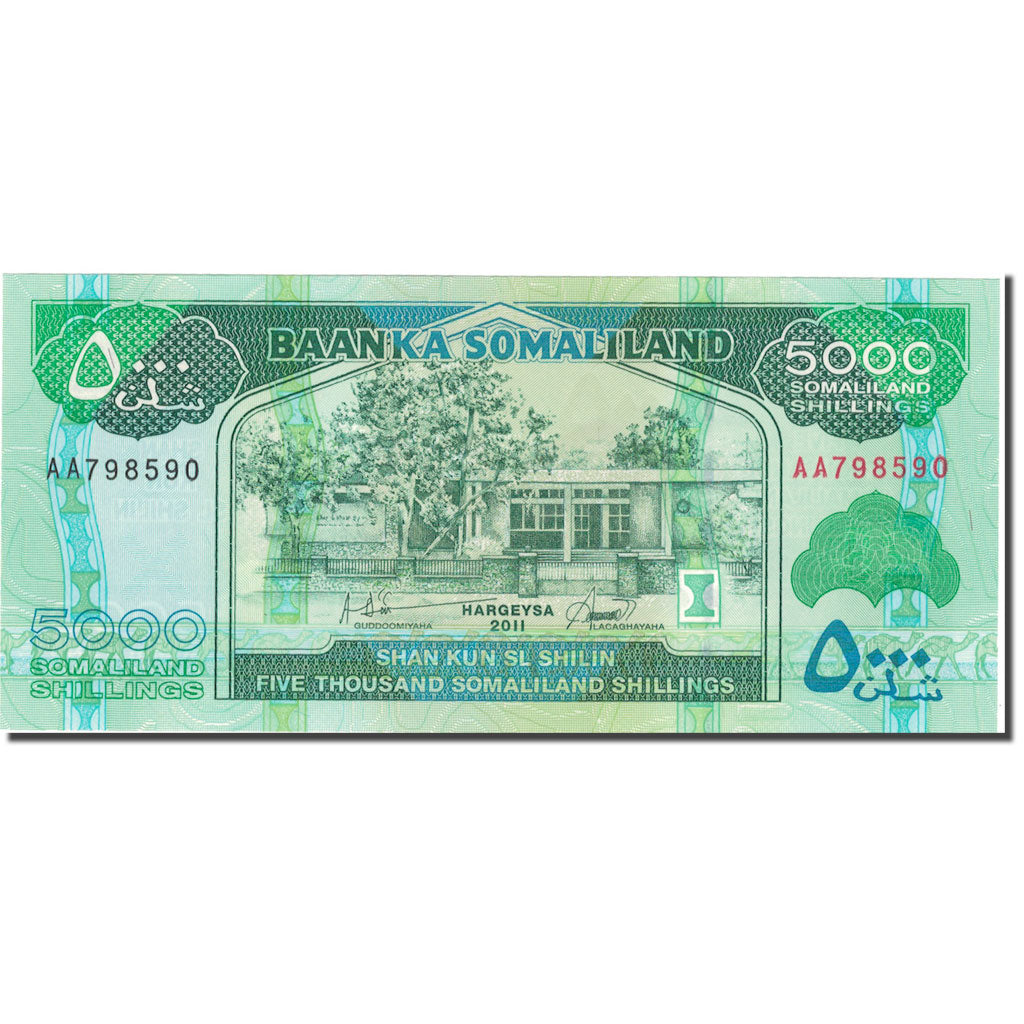 Billet, Somaliland, 5000 Shillings, 2011, KM:21, NEUF