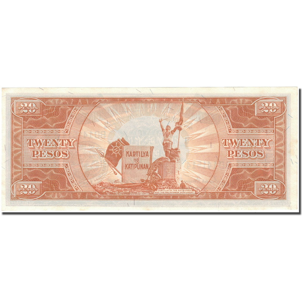 Banknot, Filipiny, 20 Pesos, KM:137d, AU(55-58)