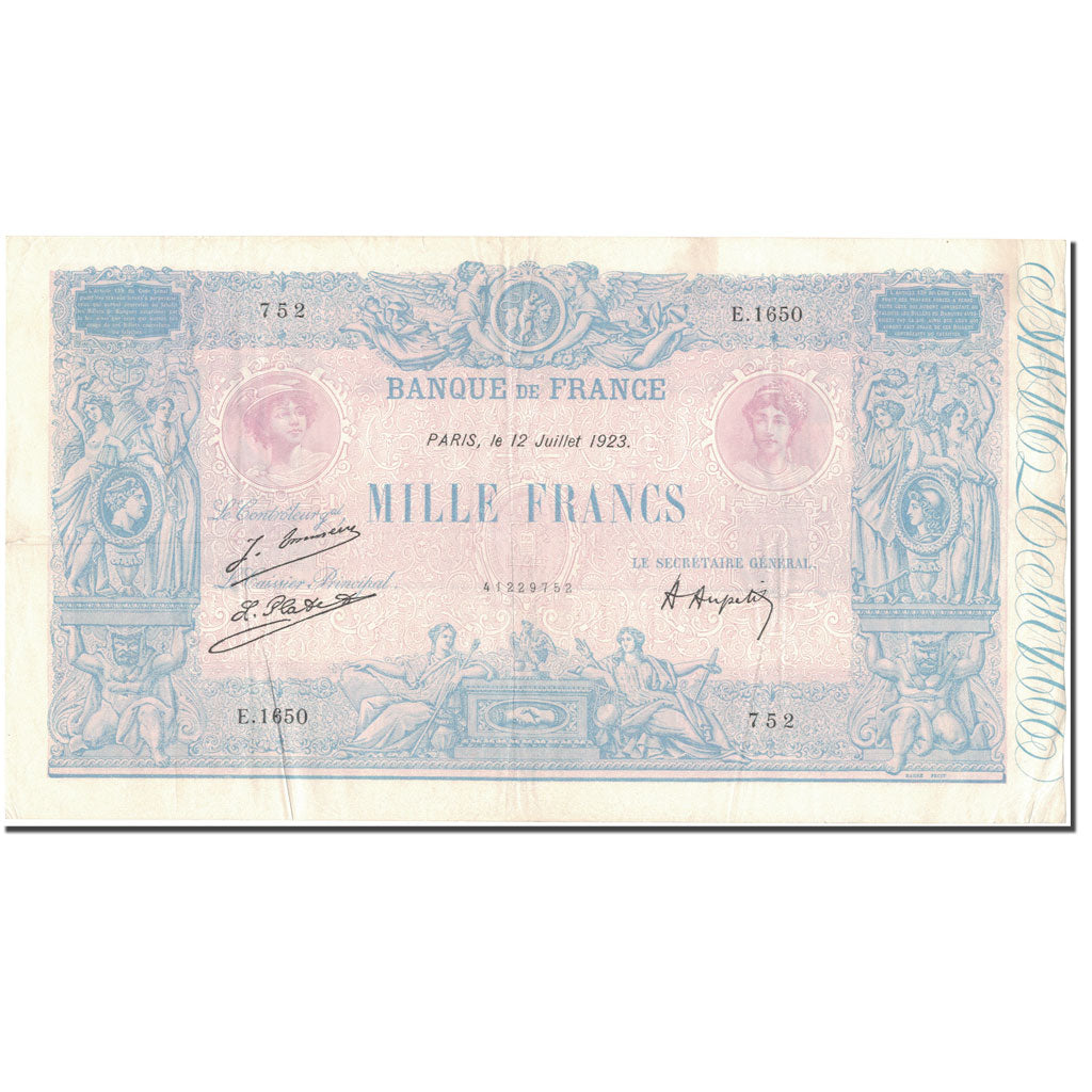 Frankrijk, 1000 Francs, Bleu et Rose, 1923, 1923-07-12, TTB, Fayette:36.39