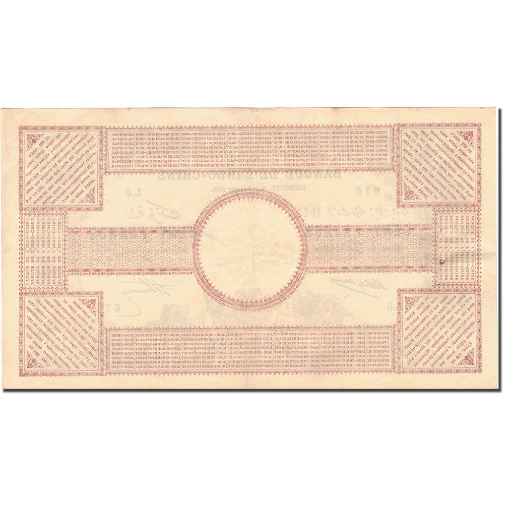 Banconote, Costa francese dei somali, 100 Francs, 1920, 1920-01-02, KM:5, BB
