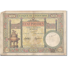 Billet, FRENCH INDO-CHINA, 100 Piastres, KM:51d, B+
