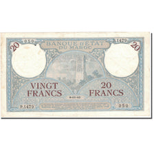 Banconote, Marocco, 20 Francs, 1942, 1942-11-09, KM:18b, BB