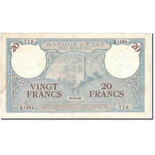Banconote, Marocco, 20 Francs, 1942, 1942-11-09, KM:18b, BB