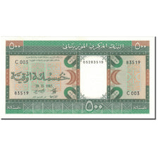 Billet, Mauritanie, 500 Ouguiya, 1985, 1985-11-28, KM:6c, SPL+