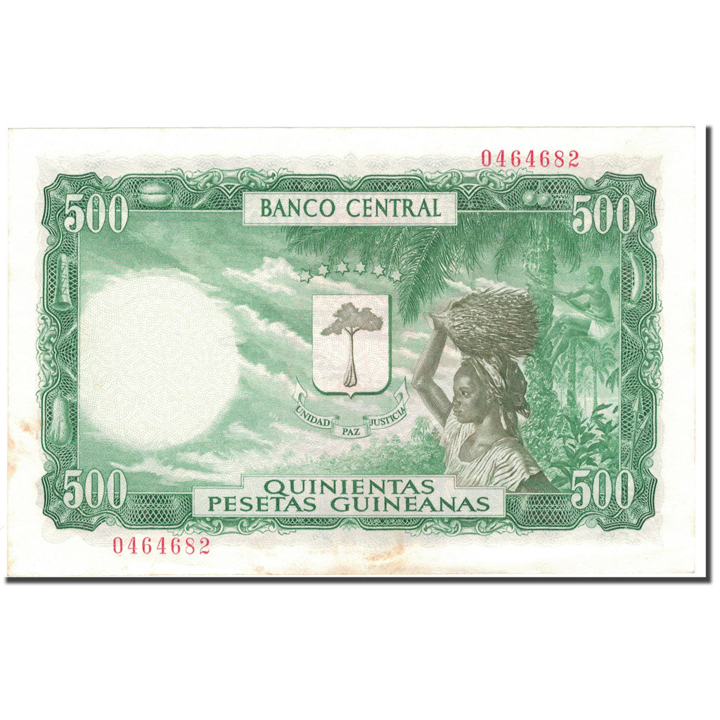 Banknot, Gwinea Równikowa, 5000 Bipkwele on 500 Pesetas, 1980, 1980-10-21