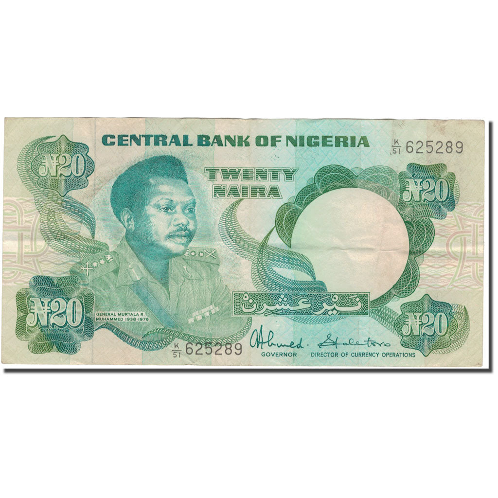 Geldschein, Nigeria, 20 Naira, 1984, Undated (1984), KM:26c, S+