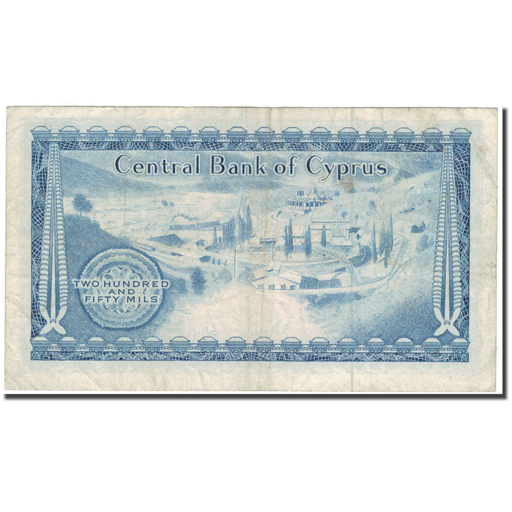 Banconote, Cipro, 250 Mils, 1971, 1971-03-01, KM:41b, MB+