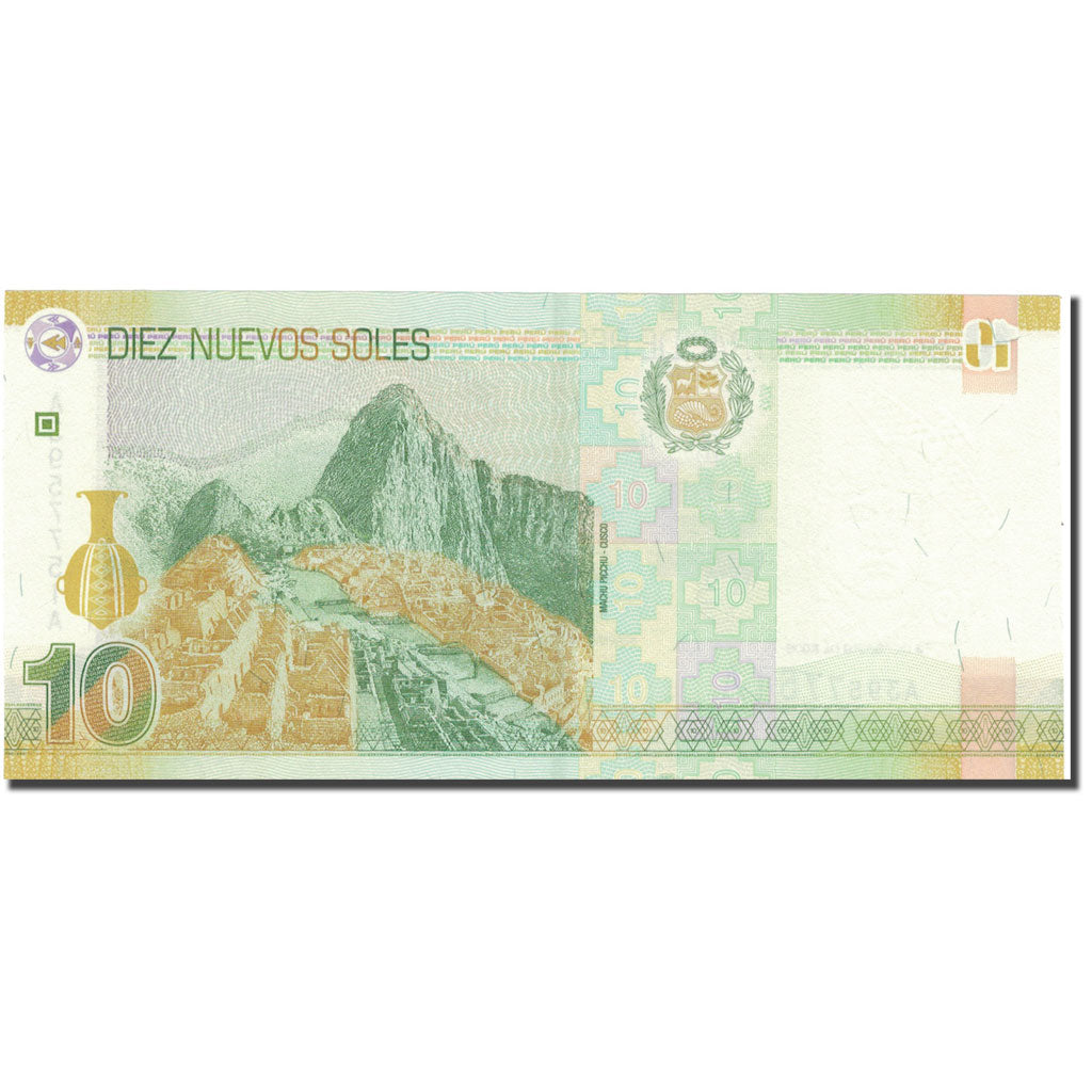 Billet, Pérou, 10 Nuevos Soles, 2009, 2009-08-13, KM:182, NEUF