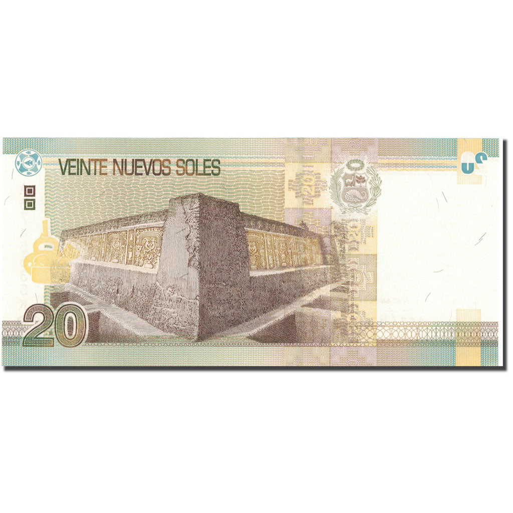 Geldschein, Peru, 20 Nuevos Soles, 2009, 2009-08-13, KM:183, UNZ