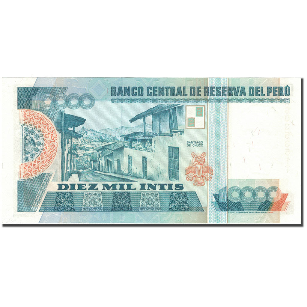 Geldschein, Peru, 10,000 Intis, 1988, 1988-06-28, KM:141, UNZ-