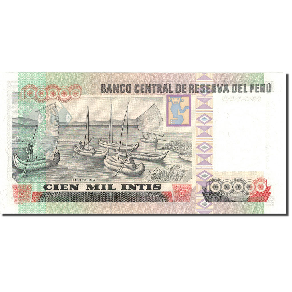 Banconote, Perù, 100,000 Intis, 1989, 1989-12-21, KM:145, FDS