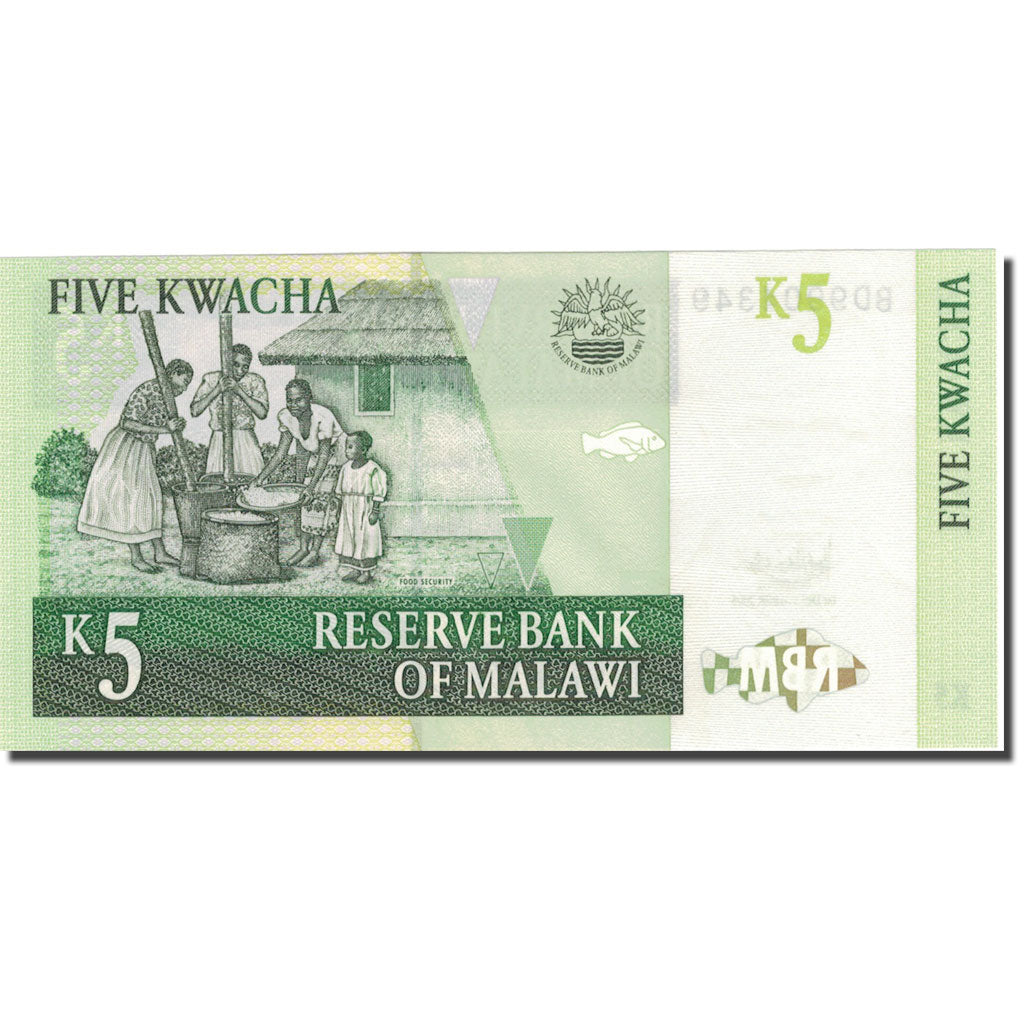 Nota, Maláui, 5 Kwacha, 2005, 2005-12-01, UNC(63)