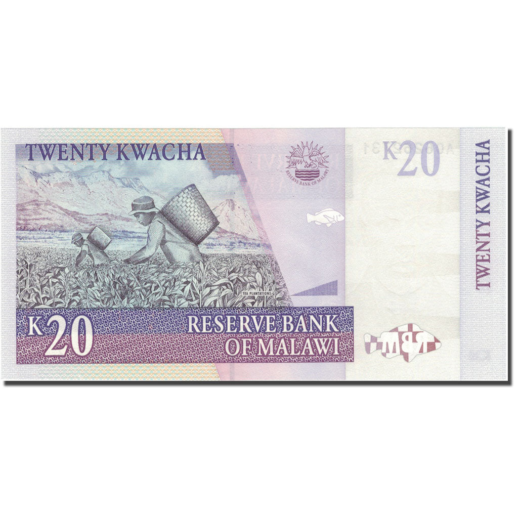 Banknote, Malawi, 20 Kwacha, 1997, 1997-07-01, KM:38a, UNC(63)