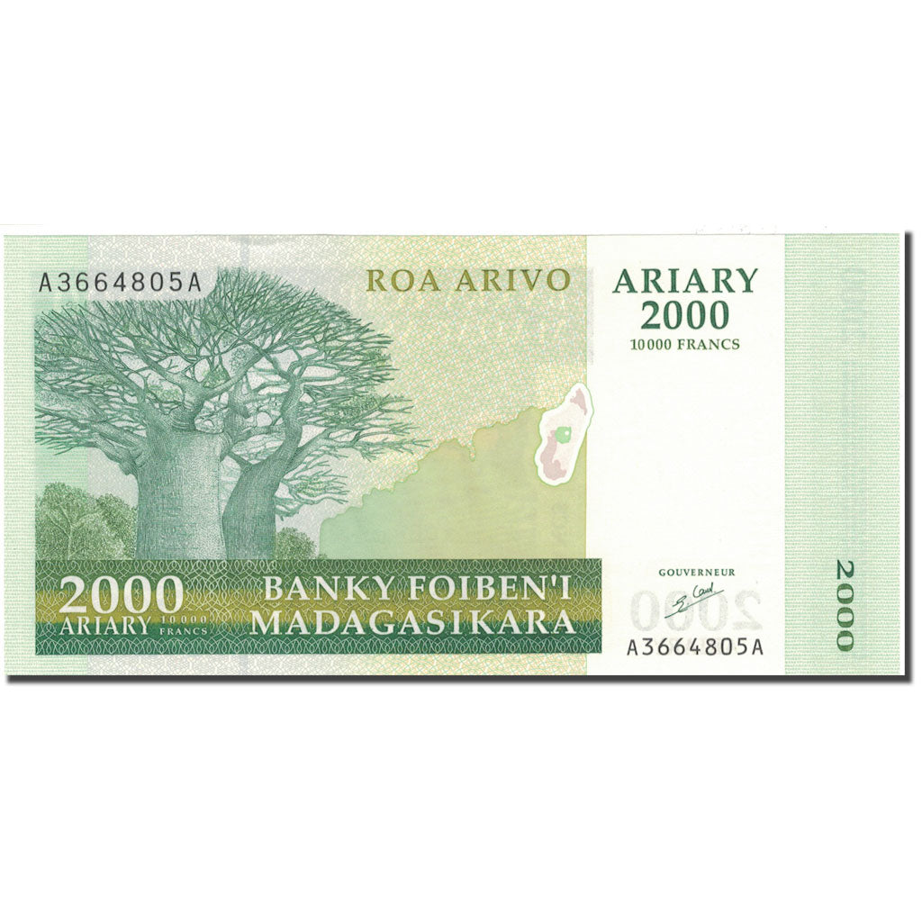 Billet, Madagascar, 2000 Ariary, 2003, KM:83, SPL+