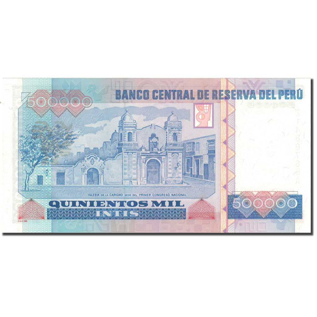 Nota, Peru, 500,000 Intis, 1989, 1989-12-21, KM:147, UNC(63)