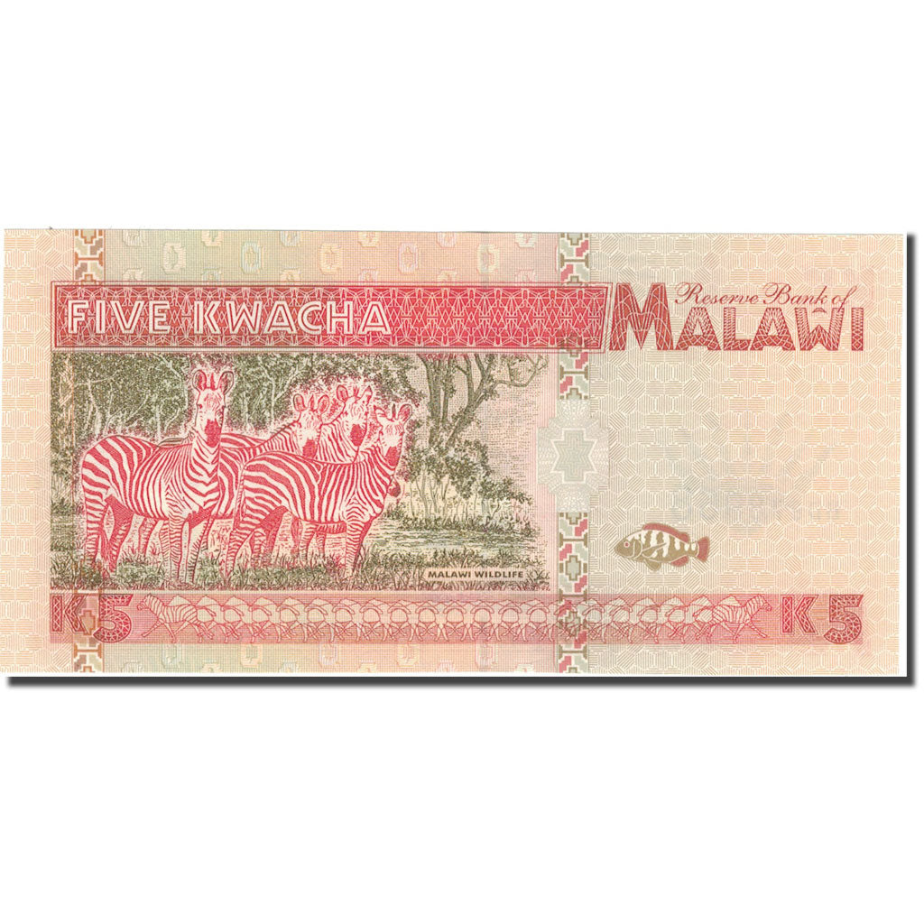 Banknote, Malawi, 5 Kwacha, 1995, 1995-06-01, KM:30, UNC(63)